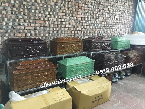Quách tiểu gốm sứ, tiểu quách sứ Bát Tràng mái Vòm