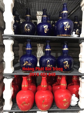 Nậm rượu Phúc Lộc Thọ Bát Tràng SP4846 2353