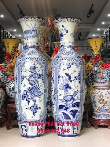 Lộc bình tứ linh Long - Lân - Quy - Phụng 1m55 LB51