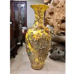 Bảo bình “ Phú Quý Trường Xuân “ dát vàng cao cấp Bát Tràng KT 1m1 BB03
