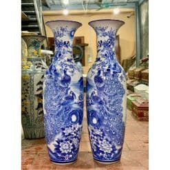 Lục bình công danh phú quý men lam