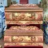 Quách tiểu sành rồng phình ba màu cỡ Đại mái Vòm QTSA84