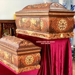 Quách tiểu sành rồng phình ba màu cỡ Đại mái Vòm QTSA84