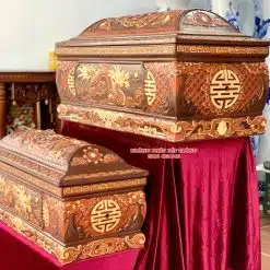 Quách tiểu sành rồng phình ba màu cỡ Đại mái Vòm QTSA84