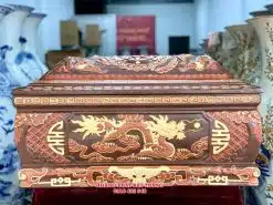 Quách tiểu sành rồng phình ba màu cỡ Đại mái Vòm QTSA84