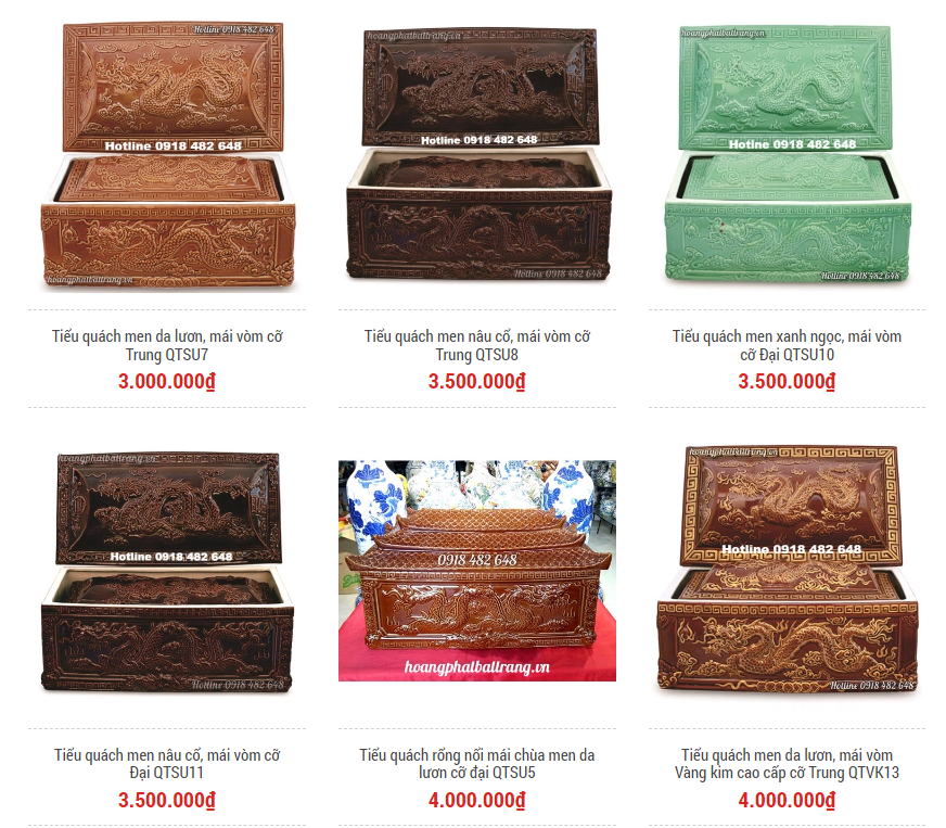 bang gia tieu quach moi nhat 2022