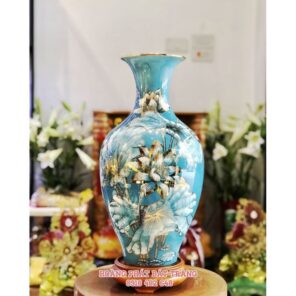 bao binh lien hoa nen xanh duong vang kim cao cap