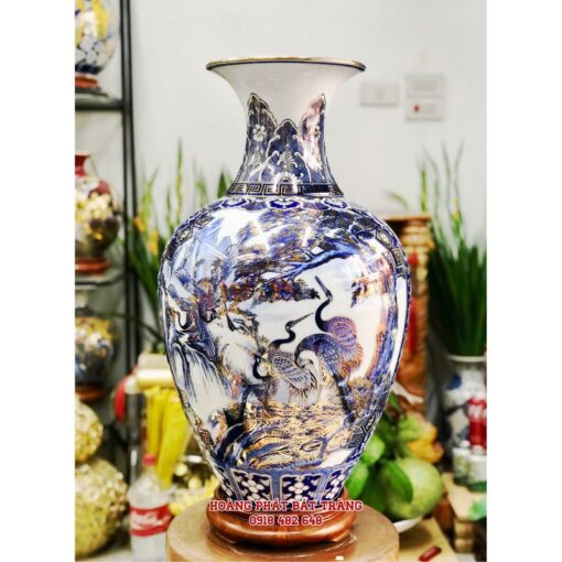 bao binh nhi canh vang kim cao cap h62cm 4