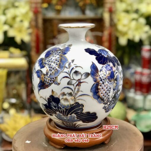 binh hut tai loc ca chep lien hoa vang kim h25