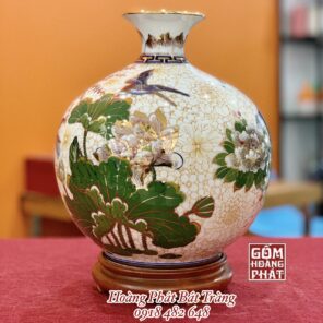 binh hut tai loc chim dao vang kim cao cap h40cm