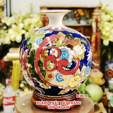 binh hut tai loc chu loc ngan hoa vang kim h35 2