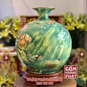 binh hut tai loc lien hoa vang kim xanh 3d cao cap h35 2
