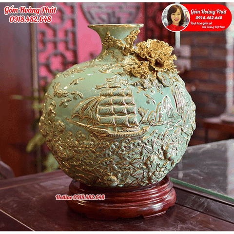 binh hut tai loc men xanh thuan buom vang 18