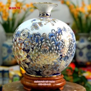 binh hut tai loc ngan hoa vang kim h30 bat trang