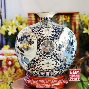 binh hut tai loc nhi canh bach nhi do vang kim h35cm 3