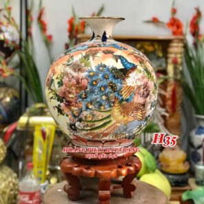 binh hut tai loc nhi canh ngan hoa vang kim h35