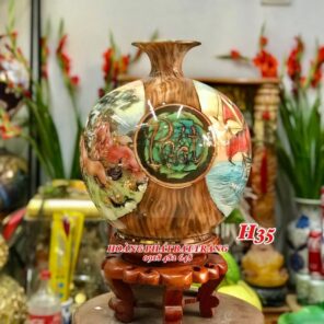 binh hut tai loc nhi canh vang kim nen van go h35