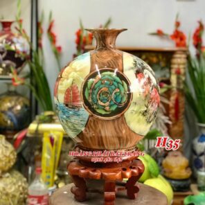 binh hut tai loc nhi canh vang kim nen van go h35 3