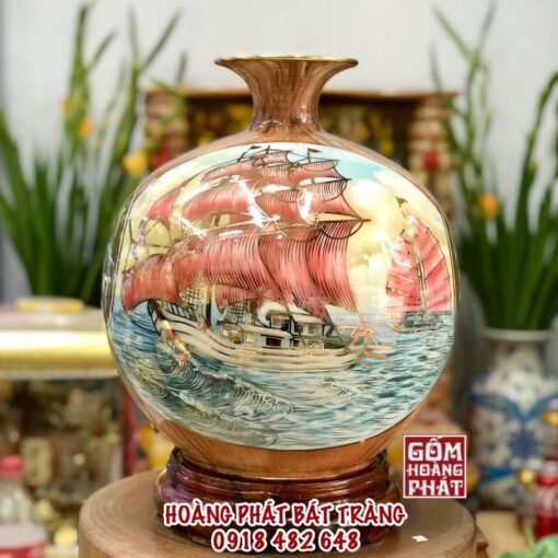 Bình Hút Tài Lộc Nhị Cảnh Bát Mã Thành Công