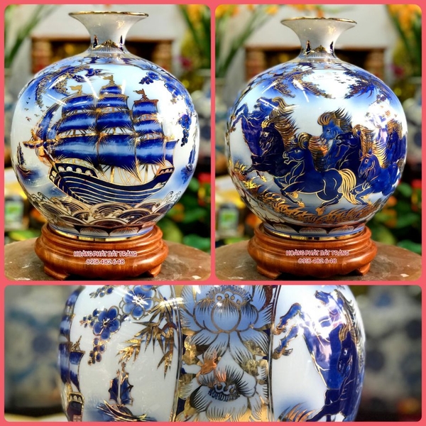 binh hut tai loc nhi canh ve vang h30cm 1