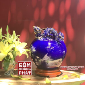 binh hut tai loc rong noi xanh coban vang kim 24k 1