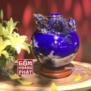 binh hut tai loc rong xanh coban vang kim 24k