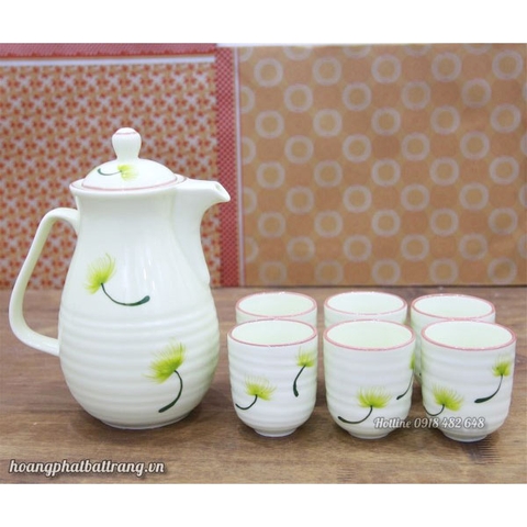 Bình nước hoa Cỏ may đôi men kem