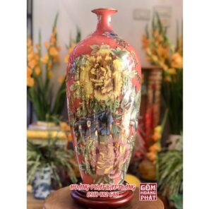 binh phong thuy cong danh phu quy nen do vang kim h58 2