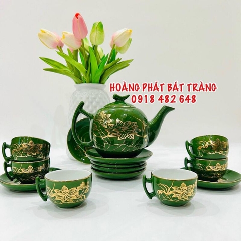 bo am chen canh vang kim hoa sen cao cap 1