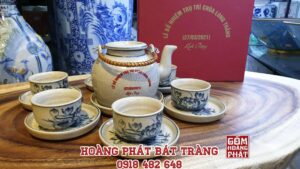 ấm chén men rạn cổ bát tràng