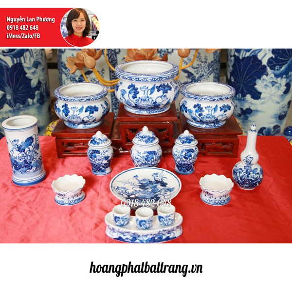 bộ đồ thờ cúng Bát Tràng