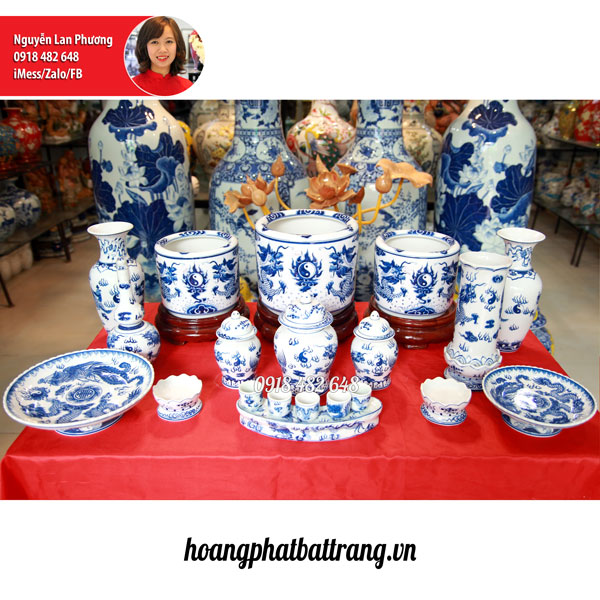 bộ đồ thờ cúng Bát Tràng
