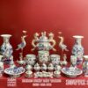 Bộ đồ thờ vàng kim cao cấp Bát Tràng BDTVK23