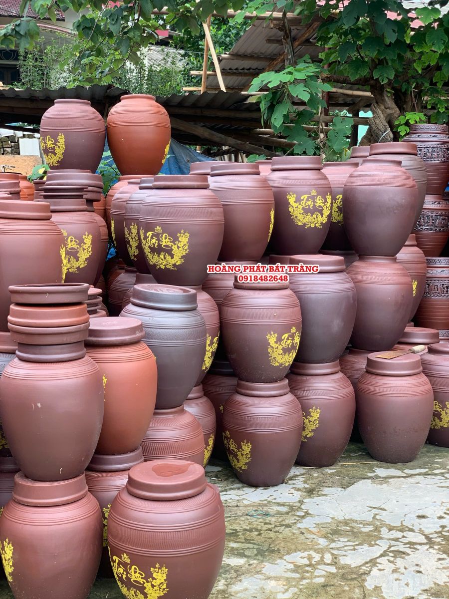 Chum sành không tráng men Tài Lộc
