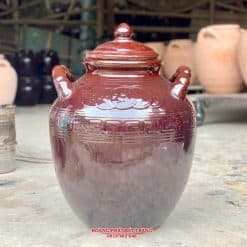 Chum sành ngâm rượu tráng men nâu