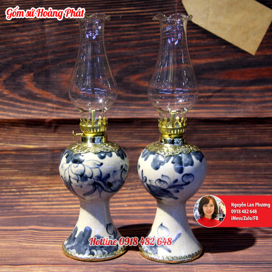 đèn dầu thờ Bát Tràng