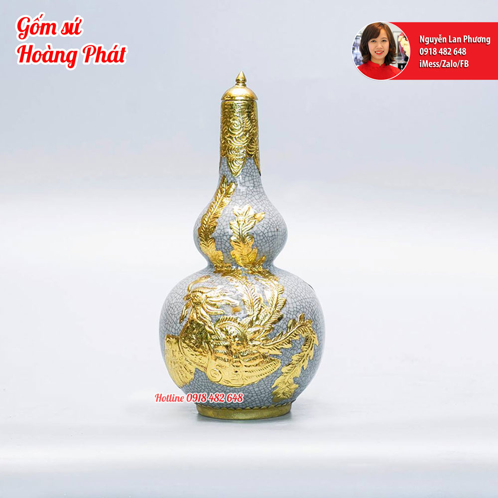 Hồ lô đựng rượu dát vàng 24k cao cấp SP4611