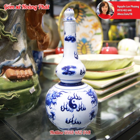 Nậm rượu thờ Lưỡng long chầu Nguyệt