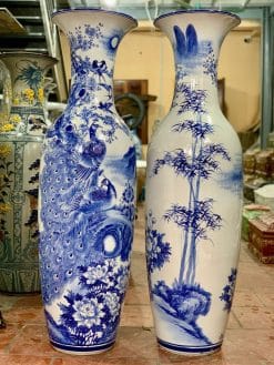 Lục bình công danh phú quý men lam