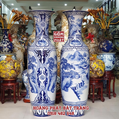 Lộc bình Sơn thủy hữu tình bổ khung 1m75 LB90