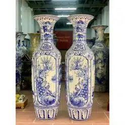 lục bình sứ tứ quý men lam Bát Tràng