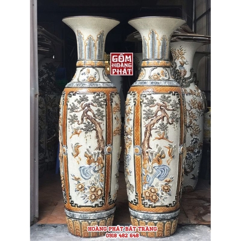 Lục bình sứ tứ quý men rạn 
