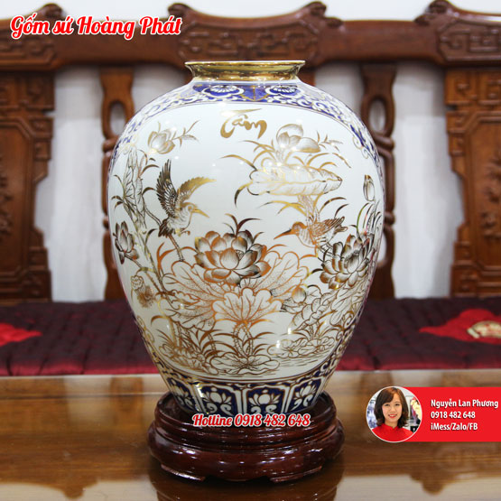 gốm sứ vẽ vàng, gốm sứ vẽ vàng tại Hà Nội