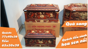 tiểu quách sành, hoa sen, tiểu sành bát tràng hoa sen