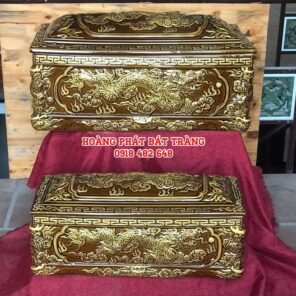 Tiểu quách sứ men hoàng thổ nhũ vàng
