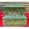 Quách tiểu sứ Rồng màu xanh ngọc mạ vàng
