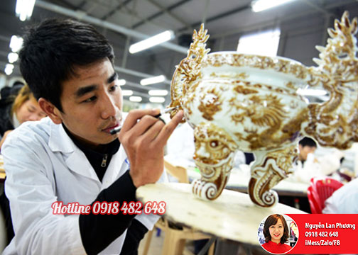 đỉnh hạc bát tràng, gốm sứ bát tràng