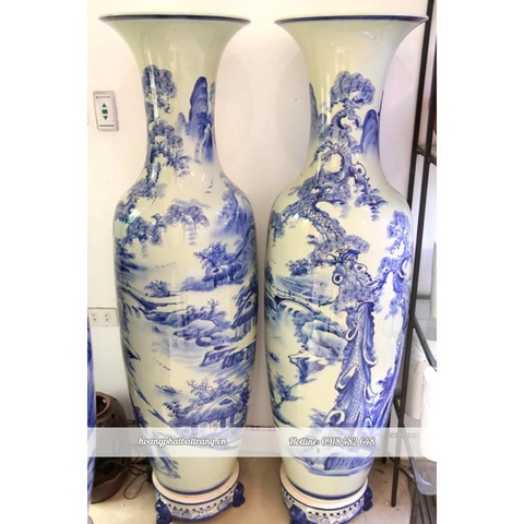 Lộc bình vẽ Sơn Thủy - 1.4m