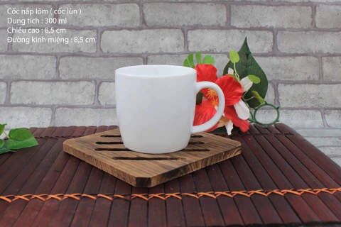 Cốc nắp lõm (cốc lùn)