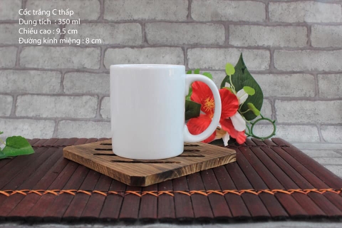 Cốc sứ quai chữ C Bát Tràng - Gốm sứ Hoàng Phát Bát Tràng